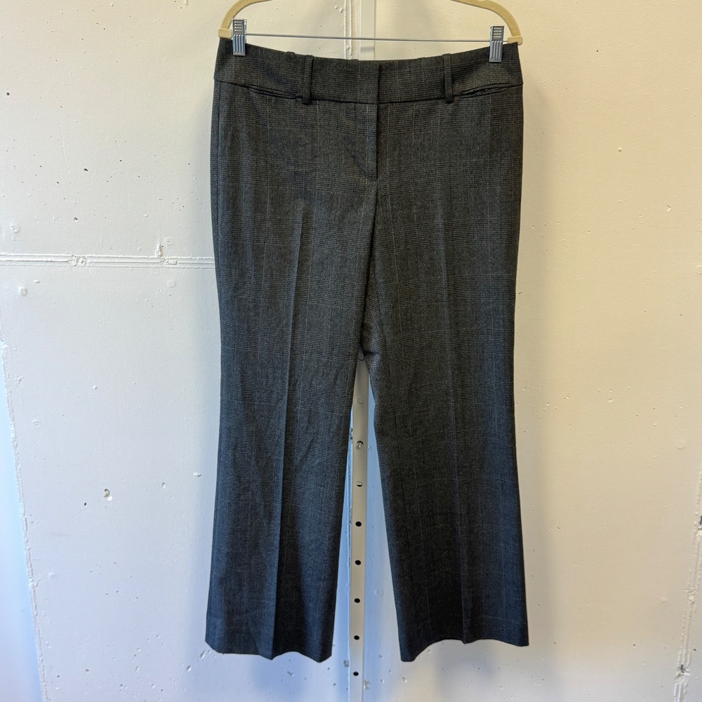Ann Taylor LOFT Marisa Trouser Gray Glen Plaid Pants Size‎ 6 Dress Professional
